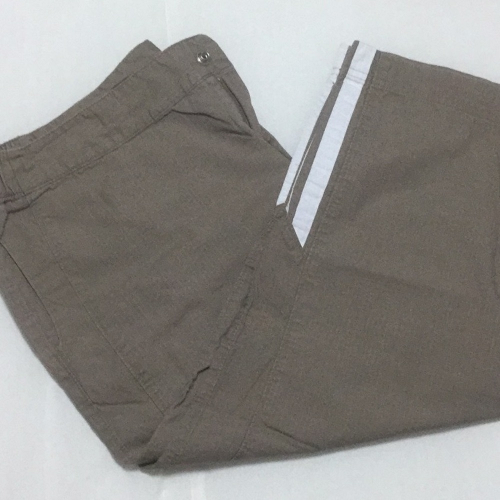 Beige Cargo Athletic Work Pants